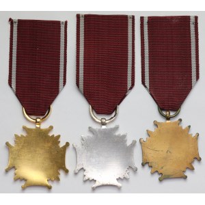 PRL / III RP, Krzyże Zasługi - monogram RP, zestaw (3szt)
