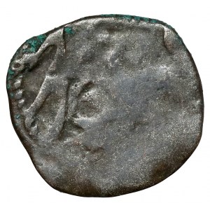 Ladislaus II Jagiello, Cracow denarius - letter N under the crown - rarity