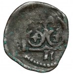 Ladislaus II Jagiello, Cracow denarius - letter N under the crown - rarity