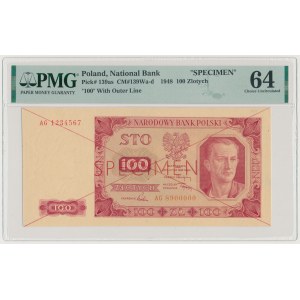 100 zlotých 1948 - SPECIMEN - AG