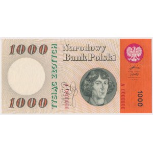 1,000 zloty 1962 - A 0000000