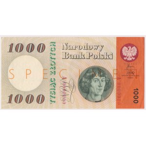 1,000 zloty 1965 - SPECIMEN - A 0000000