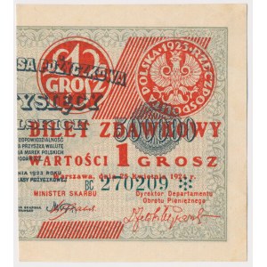 1 grosz 1924 - BC❉ - prawa połowa