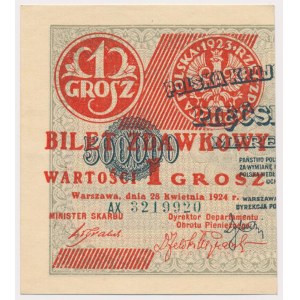 1 grosz 1924 - AX - lewa połowa