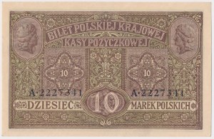 10 mkp 1916 Generał ...biletów - wczesna numeracja A 2227.... RZADKOŚĆ