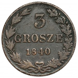 3 haléře 1840 MW