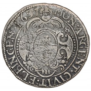 Karol X Gustaw, Ort Elbląg 1657 NH - rzadki