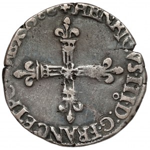 Henry of Valois, 1/4 ecu (quart d'écu) 158?, Rennes