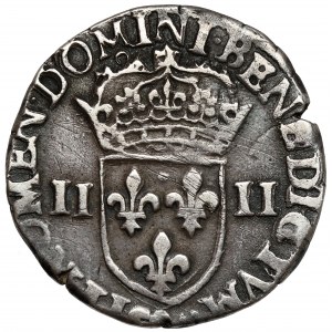 Jindřich z Valois, 1/4 ecu (quart d'écu) 158?, Rennes