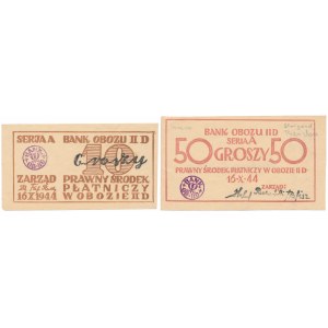 Oflag II D Gross-Born, 10 and 50 pennies 1944 (2pc)