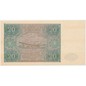 20 złotych 1946 - duża litera