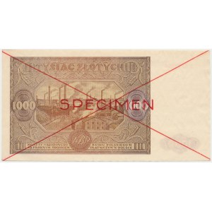 1,000 zloty 1946 - SPECIMEN - B