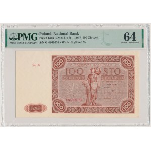 100 zlotých 1947 - malé písmená