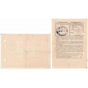 XIV. Polnischer Legionärskongress - Urkunde und Teilnahmekarte (2 Exemplare)
