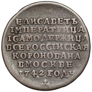 Rusko, Alžběta, korunovační žeton 1742