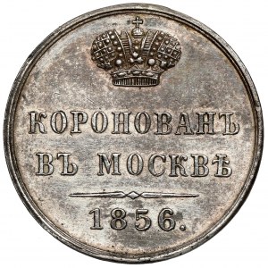 Rosja, Aleksander II, Żeton koronacyjny 1856