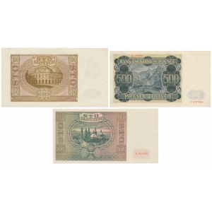 Okupační bankovky 1940-1941 - sada (3ks)