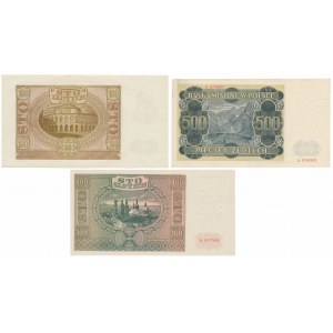 Okupační bankovky 1940-1941 - sada (3ks)