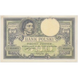 500 Zloty 1919 - niedriger Zähler