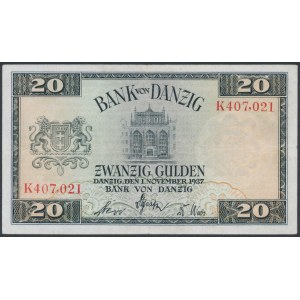 Danzig, 20 guilders 1937 - K