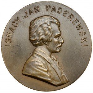 Medaille, Ignacy Jan Paderewski AUS DER LITERARISCHEN KASSE... Warschau 1913