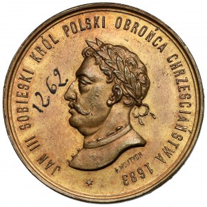 Medaille, 200. Jahrestag des Reliefs von Wien - Messing, F. WOJTYCH