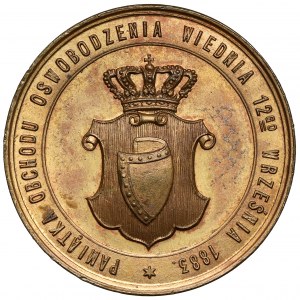 Medaila, 200. výročie reliéfu Viedne - mosadz, F. WOJTYCH
