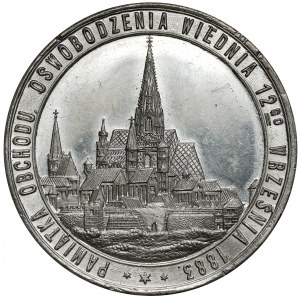 Medaile, 200. výročí reliéfu Vídně - zinek, W. PITTNER