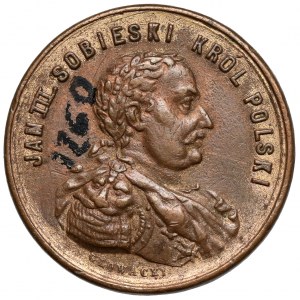 Medaille, 200. Jahrestag der Schlacht bei Wien - GŁOWACKI, vergoldete Bronze