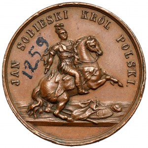Medaila, 200. výročie bitky pri Viedni - Ján III Sobieski na koni 1883
