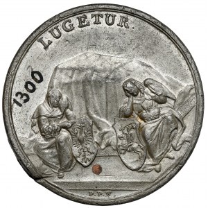 Medaila, úmrtie Augusta II. 1733 - Gdansk - neskorší odtlačok (?)