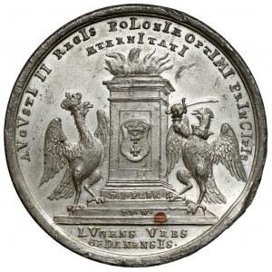 Medal, śmierć Augusta II 1733 - Gdańsk - późniejsza odbitka (?)