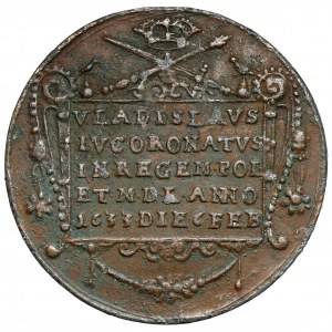 Ladislav IV Vasa, korunovačná medaila 1633 - neskorší odliatok