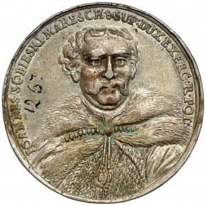 Johann III. Sobieski, Medaille 1673, Chocim - späterer Guss