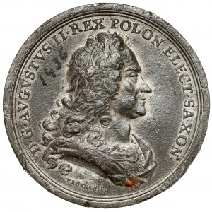 Medal, śmierć Augusta II 1733 - późniejsza odbitka (?)