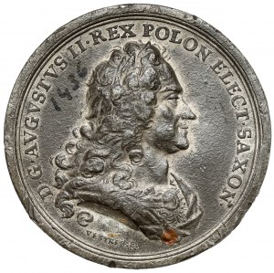 Medal, śmierć Augusta II 1733 - późniejsza odbitka (?)