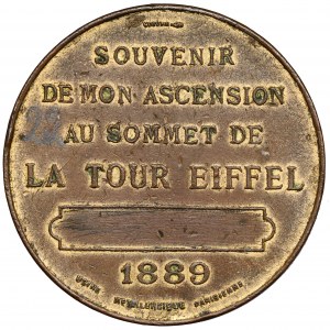 Frankreich, Medaille 1889 - Souvenir de la Tour Eiffel