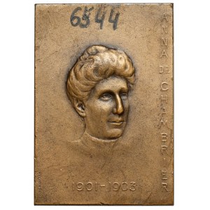 France, Plaque 1903 - Anna de Chambrier