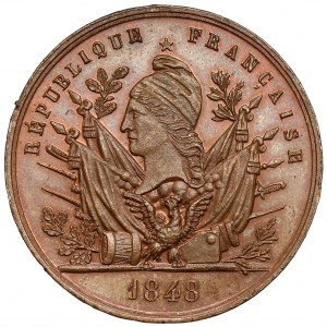Medaille, Demonstration in Frankreich für die polnische Unabhängigkeit 1848