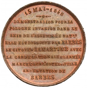 Medaila, Demonštrácia za poľskú nezávislosť vo Francúzsku 1848