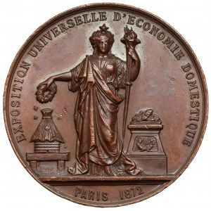 France, Medal 1872 - Exposition Universelle d'Economie Domestique