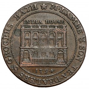 Anglicko, Somersetshire, Jeton / 1/2 penny 1794 - India House