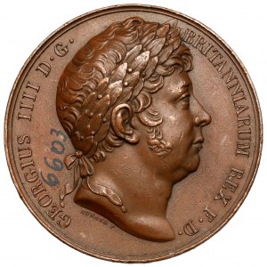 Anglie, Georgius III, medaile 1820
