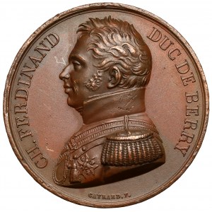 Francie, Karel Bourbonský, medaile 1815 - vévoda z Berry