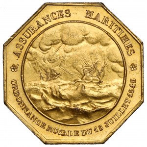 Frankreich, Medaille 1843 - Assurances Maritimes