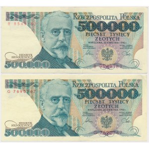 500.000 PLN 1990 - B und G - Satz (2tlg.)