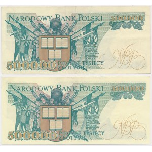 500.000 złotych 1990 - B i G - zestaw (2szt)