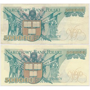 500.000 złotych 1990 - C i G - zestaw (2szt)