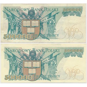 500 000 PLN 1990 - C a G - sada (2ks)