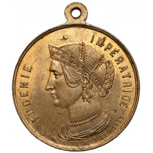Francúzsko, Napoleon III, medaila 1853 - Eugenie Imperatrice